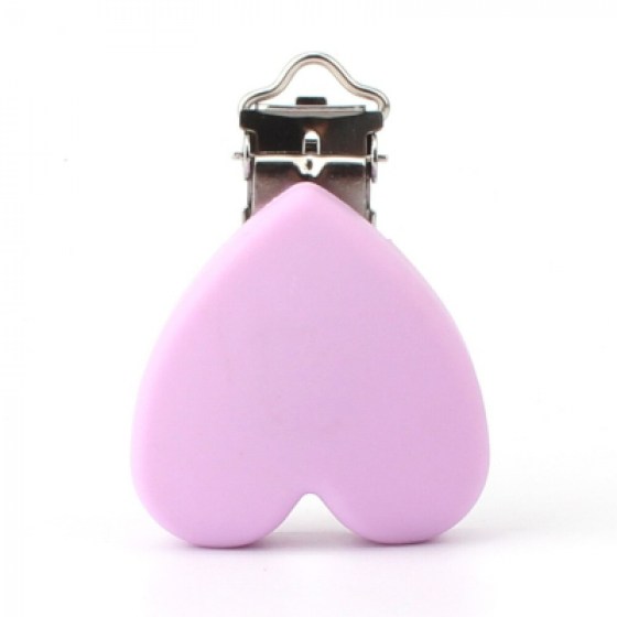 Kopča srce - ljubičasta