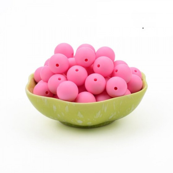 Silikonske perlice ružičaste 9mm