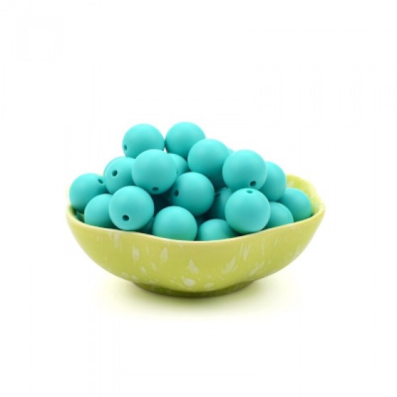 Silikonske perlice tirkizne 9mm