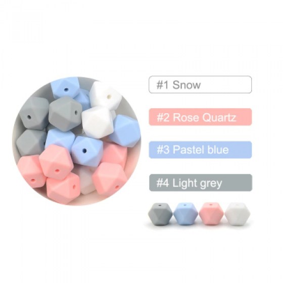 Silikonske perlice šesterokut MIX 02 Silikonske perlice šesterokut MIX 02