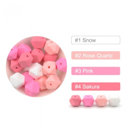 Silikonske perlice šesterokut MIX 03 Silikonske perlice šesterokut MIX 03