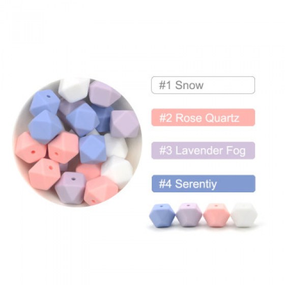 Silikonske perlice šesterokut MIX 05