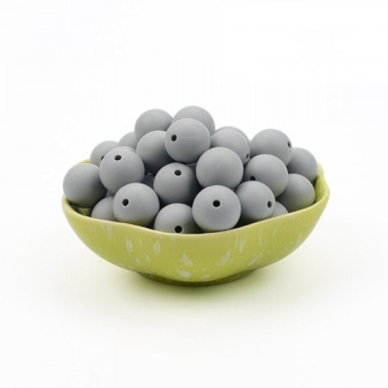 Silikonske perlice svijetlo sive 9mm