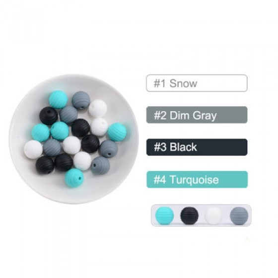 Silikonske perlice MIX V 15mm