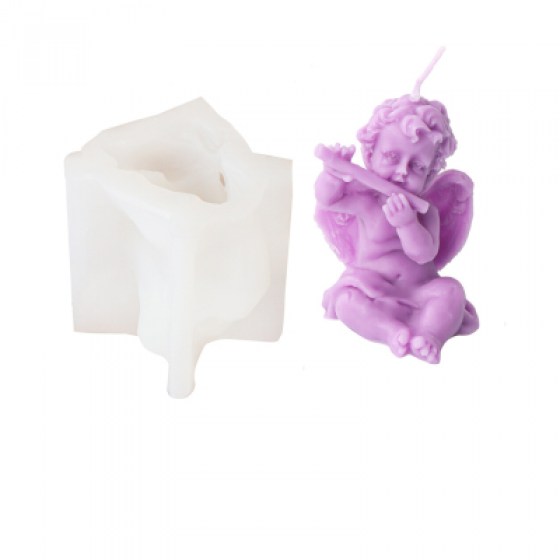 Silikonski kalup za svijeće - anđeo 03