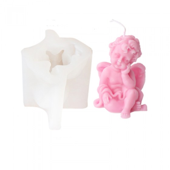 Silikonski kalup za svijeće - anđeo 02