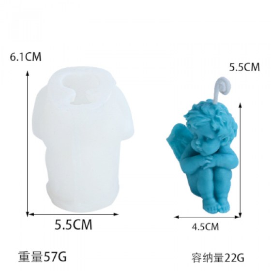 Silikonski kalup za svijeće - anđeo 06