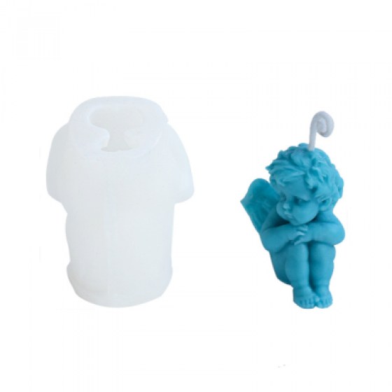 Silikonski kalup za svijeće - anđeo 06