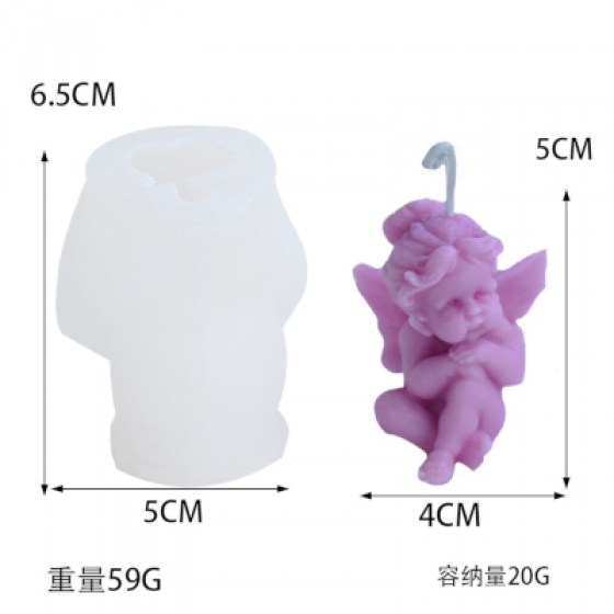 Silikonski kalup za svijeće - anđeo 09