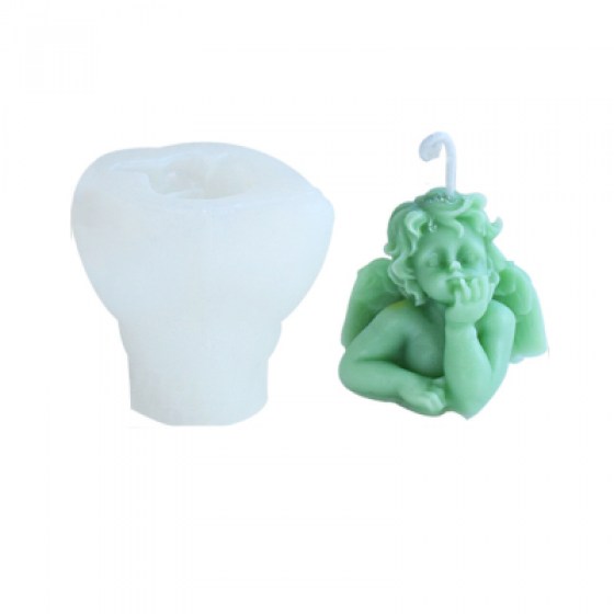 Silikonski kalup za svijeće - anđeo 07