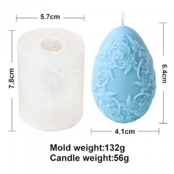 Silikonski kalup za svijeće - jaje 02