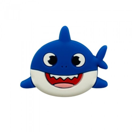 Silikonski baby shark tamno plavi