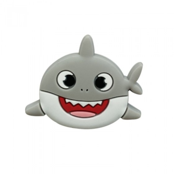 Silikonski baby shark sivi