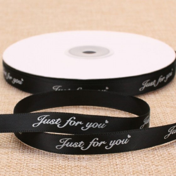 Ukrasna satenska traka crna 10mm Ukrasna satenska traka crna 10mm