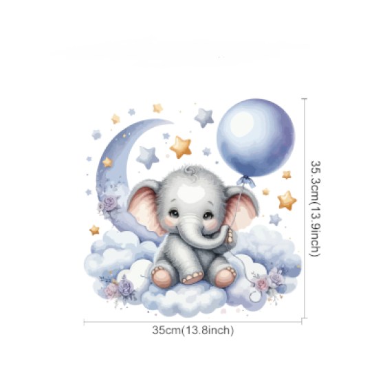 Zidna naljepnica slon II