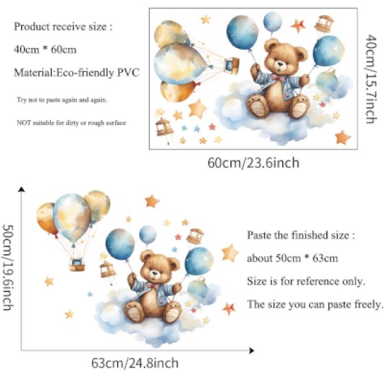 Zidna naljepnica medo