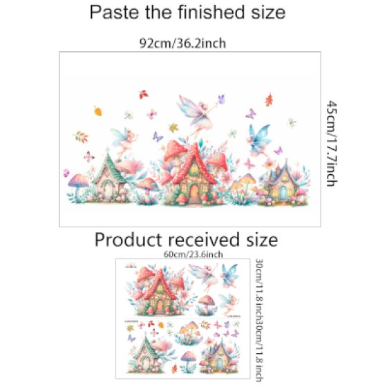 Zidna naljepnica gljive & vile