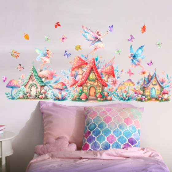 Zidna naljepnica gljive & vile Zidna naljepnica gljive & vile