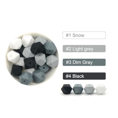 Silikonske perlice šesterokut MIX 07