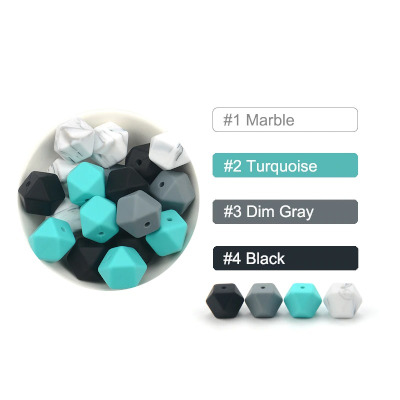 Silikonske perlice šesterokut MIX 08