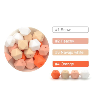 Silikonske perlice šesterokut MIX 09